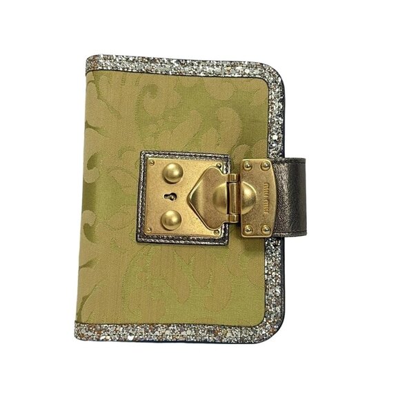 miumiu - Light Yellow Gold Multi Jacquard Glitter Hardware Agenda 99-072825 - Picture 1 of 4